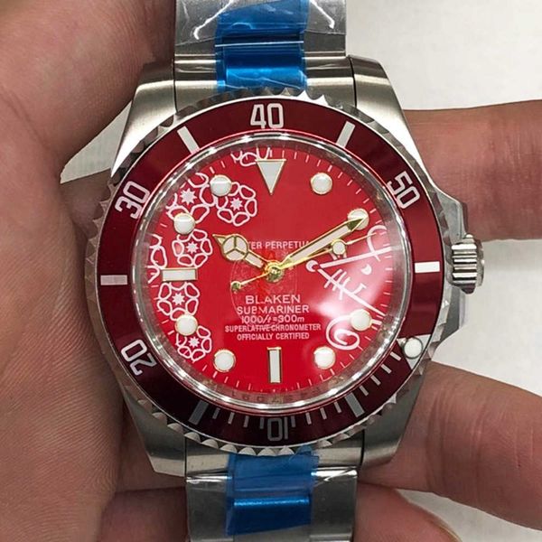 Designer orologio RELOJ orologi aaa orologio meccanico Laojia rossa rosso cerchio acqua fantasma full orologio meccanico da uomo orologio qs07