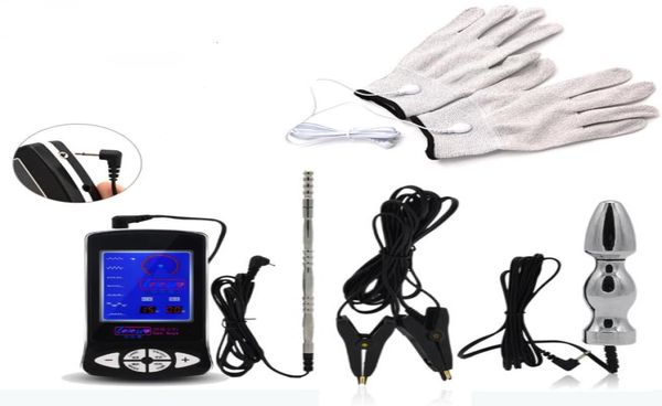 TENS ELECTRO SEXAT KIT PENIS SONS URETRAL SONS PULSO ELETRONAL Vagina Vagina Anal Pluges Estimativas Grampo elétrico para homens Y1911092799980