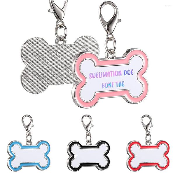 Tag de cachorro 20pcs sublimação em branco etiquetas de estimação idiota cães gatos gatos colares de animais de estimação personalizados