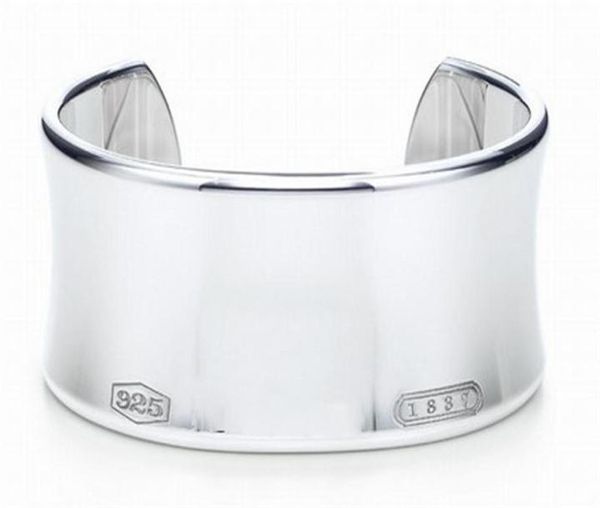 2019 Neues hochwertiges Silber billig breit ohne Seehckerarmband -Modearmbandgröße mit Box und Dastbag203g78924461119658