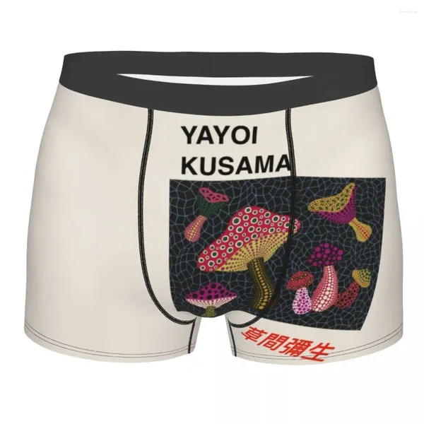 MUITOPANTES COMUM Custom Yayoi Kusama Rouphe Men Men Stretcher Boxer Shorts calcinha macia para masculino