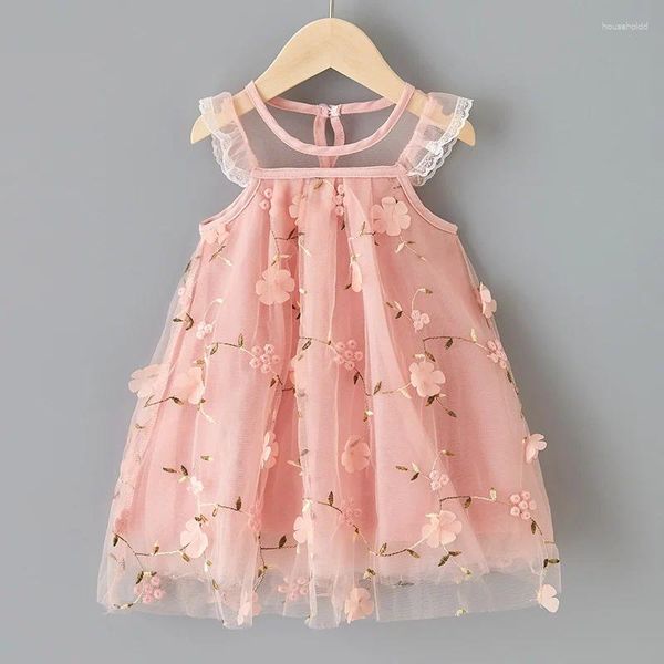 Vestidos de menina meninas de bebê vestido fofo para princesas roupas crianças impressão de flores de verão de outono casual roupas elegantes elegantes