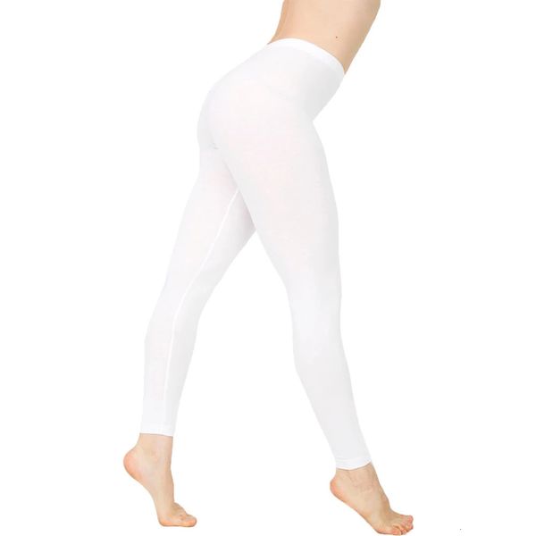 Kadın Taytlar Günlük Spor Fitness Beyaz Siyah Gri Düz Renk Sıska Sıska Pantolon Leggins Mujer 240428