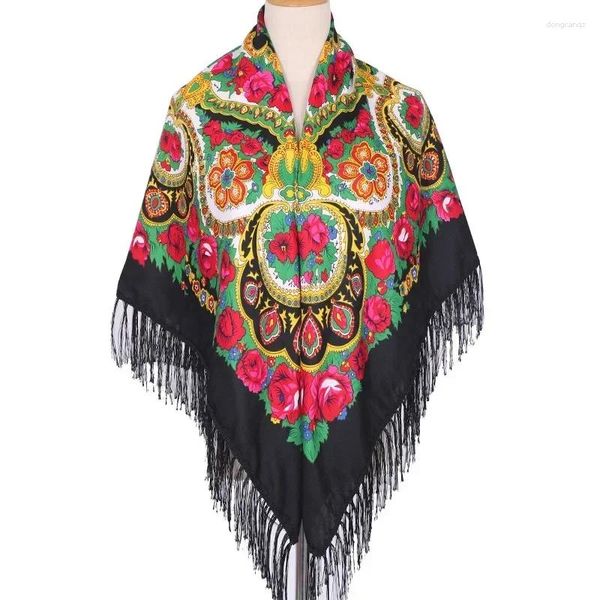 Schals 2024 Schal für Frauen Schal Luxus Hijab Square Bohemian Designer gedruckt Hochzeitsfeier Franse Outdoors Decke Umhang Wraps