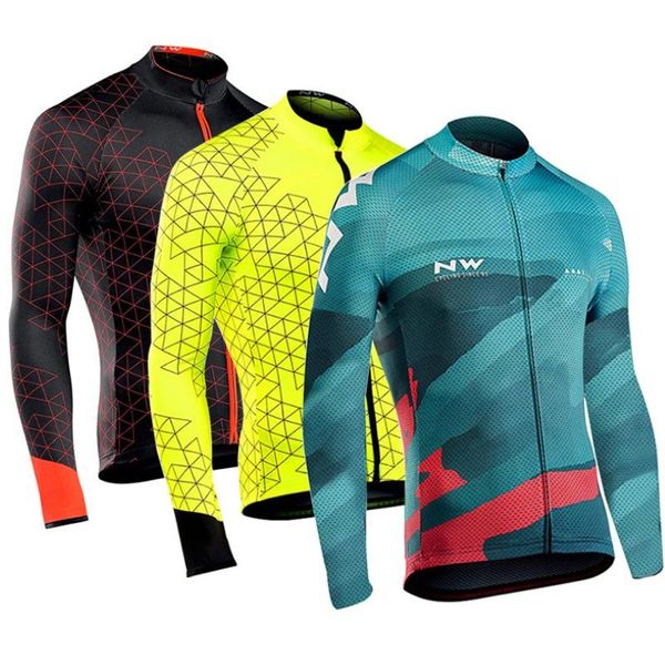 Giacche da corsa Autunno Spring Road Cylersey 2022 Mans Abbigliamento per biciclette a maniche lunghe Maillot Ropa Ciclismo Hombre 268S