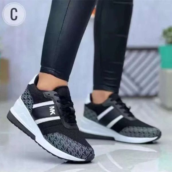 Top Shoes Shoe Shoe Wedges Sneakers LaceUp Sapatos esportivos respiráveis ​​Plataforma casual calçados femininos femininos vulcanizados zapatillas tênis tênis 47