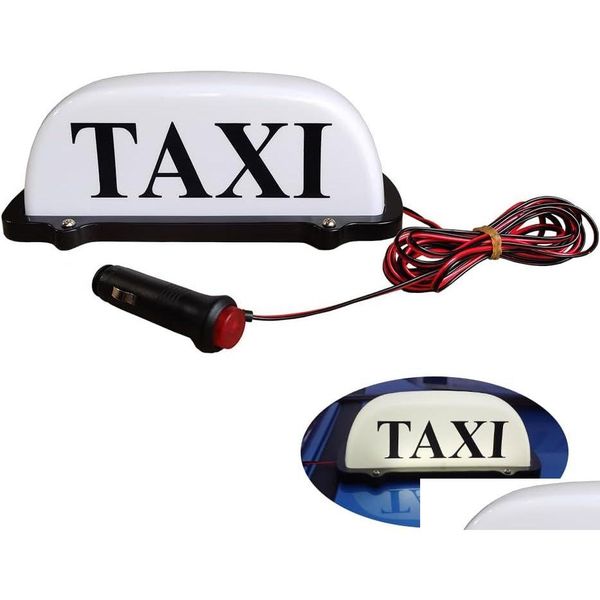 Luci decorative da 12 V taxi Light Magnetic Waterproof Cab Assiciere Base a LED illuminata con guscio bianco e goccia D Dhiz1
