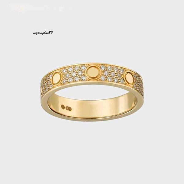 Ювелирные кольца дизайнер для женщин/мужчин Свадебные золотые бриллианты роскошные ювелирные аксессуары Титановые стальные золотоизвестные никогда не исчезают не аллергический 21621802 QWPO