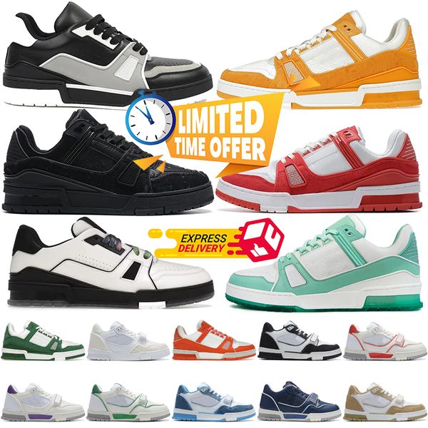 2024 Männer Frauen Designerin Casual Shoes Trainer Turnschuhe Low schwarzweiß Baby Blau Navy Orange Green Tour Gelb rosa braune Herren Trendy Tennis im Freien Jogging Walking