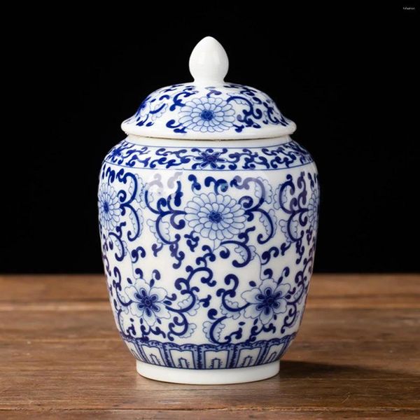 Garrafas de armazenamento Cerâmica jarra de jarra de presente estilo vintage vaso tradicional porcelain jarros para bancada decoração de casa casamentos