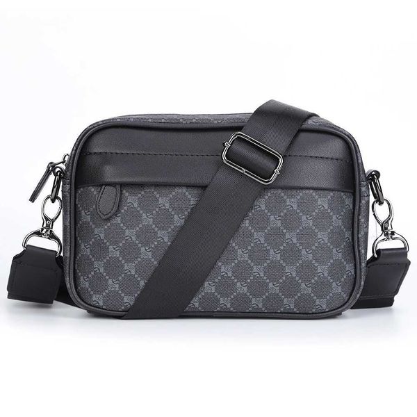 Bolsas de ombro bolsa de ombro comercial casual para homens PU Messenger bolsa de couro largo Sacos de crossbody Sacos quadrados designer de esningra machos bolsas de esteira