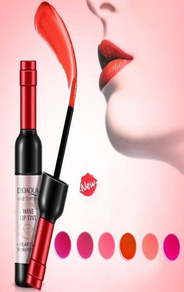 Bioaqua scintillanti affascinanti vino allettanti labbra glassa lucida labbra idratante le labbra glosses tinta di buon marcatura lipgloss9678554