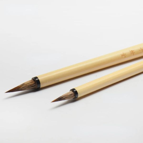 Escova Chinesa Caligrafia Brush caneta script regular coelho weasel pincel de cabelo pintura aquarela pintando pincéis para colorir linhas finas tinta china