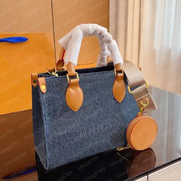 Denim Handtasche Designer -Tasche Tasche auf der Go Handtasche lvse Louiseviution Geldbeutel Einkaufstasche Luxus hochwertige Frauen Abendtaschen Luis Vittons Klassische Handtaschen