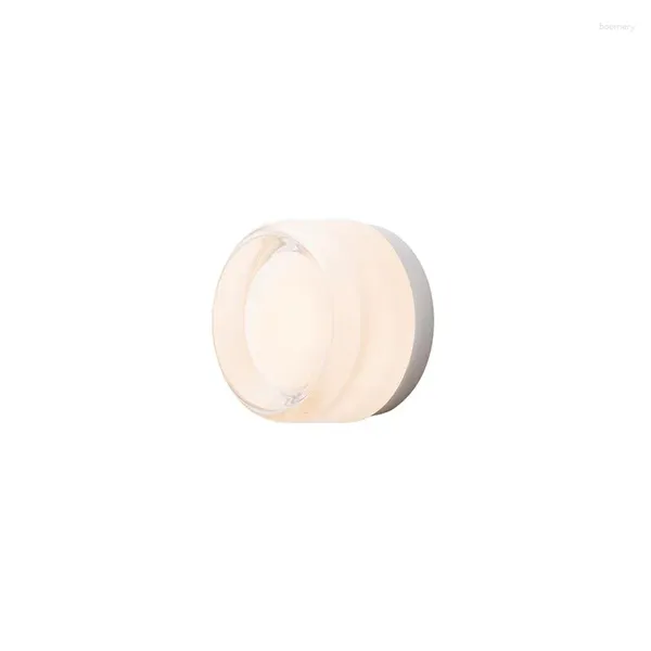 Lampada a parete L Nordic Decorativo Specchio decorativo Background circolare a LED circolare sconce acrilico sconce decorazione per la casa creativa