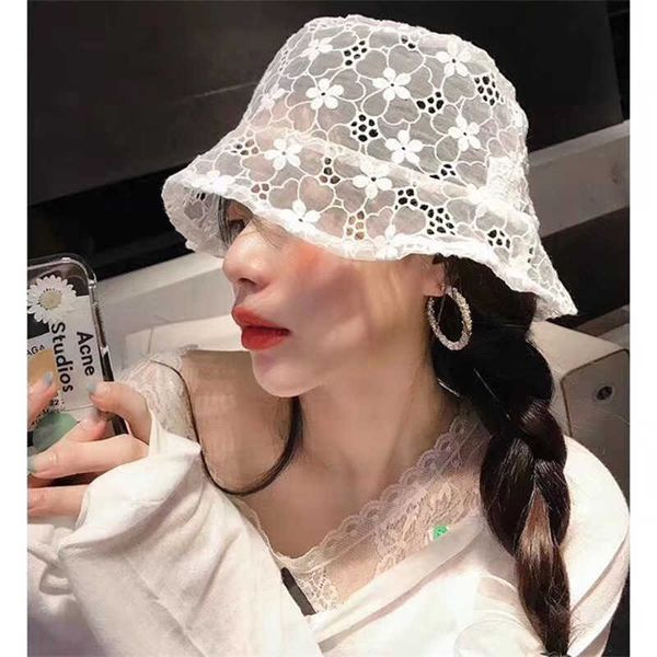 2024 Womens New Lace Fisherman Hat Hat Korean Edition