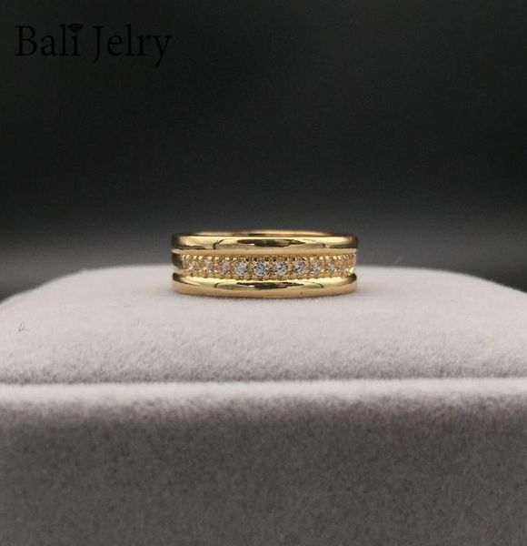 Fashion 925 Silver Jewelry Ring Zircon Gemtones Gold Color Rings Ornamentos Presente para mulheres Acessórios para festas de noivado de casamento 4839045