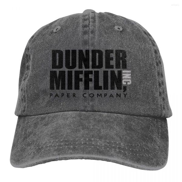 Ball Caps Vintage Dunder-Mifflin-Logo Il berretto da baseball per gli uomini per uomini donne in difficoltà Snapback Snapback Outdoor Hat