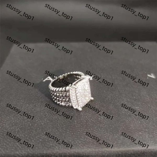 Dy Ring Dy Band Ringe verdrehte zwei Farbkreuzperlen Designer -Ring für Frauen Mode 925 Sterling Silber Vintage Dy Juwely Luxus Diamond Hochzeitsfeier Geschenk 619