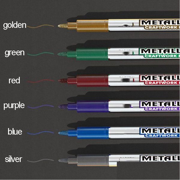 Другие ручки оптовые краски маркер ремесленные изделия металлические цветные знаки пера золото Sier Red Green Diy Paper Tag P O альбом ScrapBooking Part dhtsg