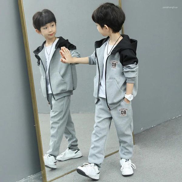 Kleidung Sets Jungen Frühling Herbst Kinderkleidung 2pcs Sportanzug Teenager Tracksuit Schuluniformen 4 6 8 10 11 12 Jahre