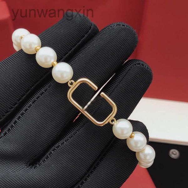 Collana di perle di moda designer gioiello matrimonio Diamond platinate lettere in platino collane per donne per donne.