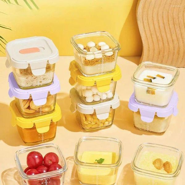 Bowls Freeze Preservation Box High Borossilicate Glass Storage Sealing Cozinha Classificado simples Ferramentas fortes 150ml b e0b4