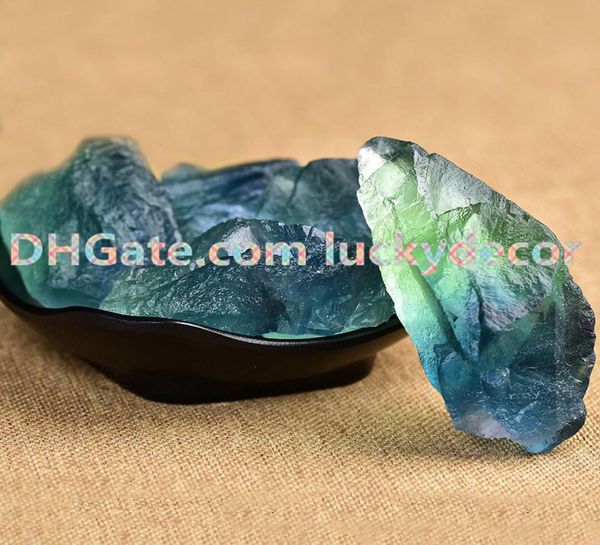 100 g di piccoli naturali naturali e blu fluorite cristallo di pietra grezza ruvida roccia di pietra grezza per taglio del taglio lapidaria lucidatura wir77705509