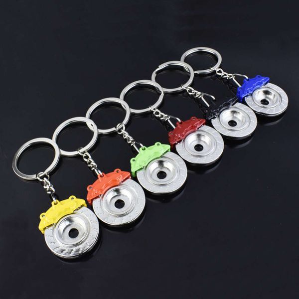 Großhandel mini kreative kleine Geschenkauto Bremsscheibe Anhänger Accessoires Keychains Auto Parts Models Spinnenrennbremsschlüsselkette