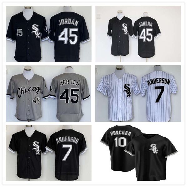 Бейсбольные майки White Sox Chicago костюм Anderson Moncada Jimenez Jersey