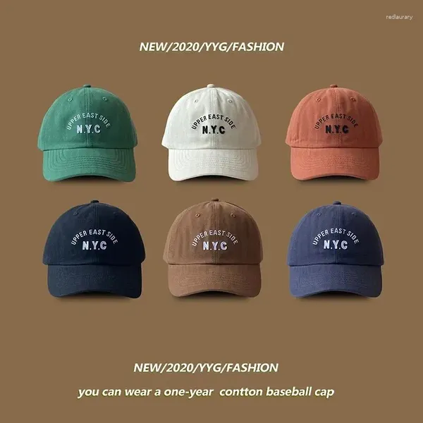 Ballkappen Ins Korean Style Fashion Brandbaseball Cap Männer lässige All-Match Pear Wide Bim mit dem Gesicht der Frauen mit dem Gesicht aussahen