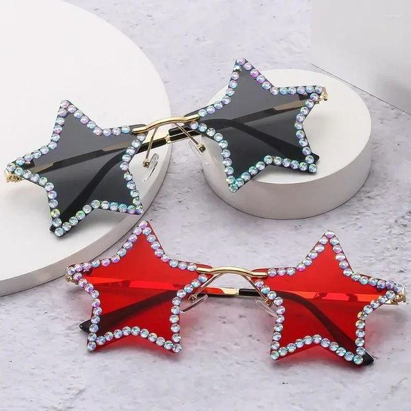 Óculos de sol Retro Star forma de óculos de sol da moda para homens Party Party óculos EyeGlasses engraçados Pentagrama dos óculos de Natal Decoração de Natal Presente