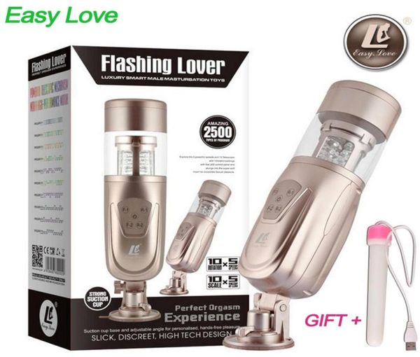 Easy Love 2 Telescópico masturbador masculino automático para manrotating Machine de sexo vaginal Pussy vibrador brinquedos sexuais para homens gay y18896053