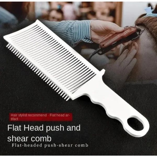 Implemento de cabeleireiro de pente de pente de barbeiro para penteados miperáveis resistentes ao calor para cortes de cabelo cônicos masculinos