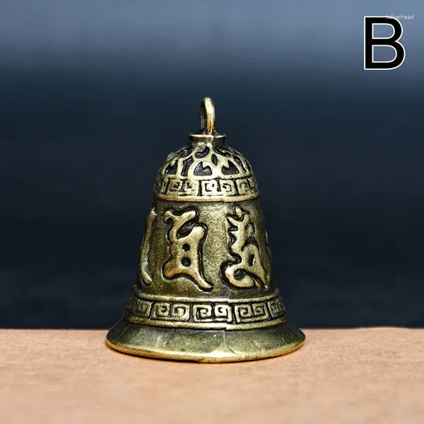 Dekorative Figuren 1pc Antique Bell Mini Messing Kupfer Skulptur Gebet Guanyin Feng Shui Einladung Buddha Buddhismus Wohnkultur