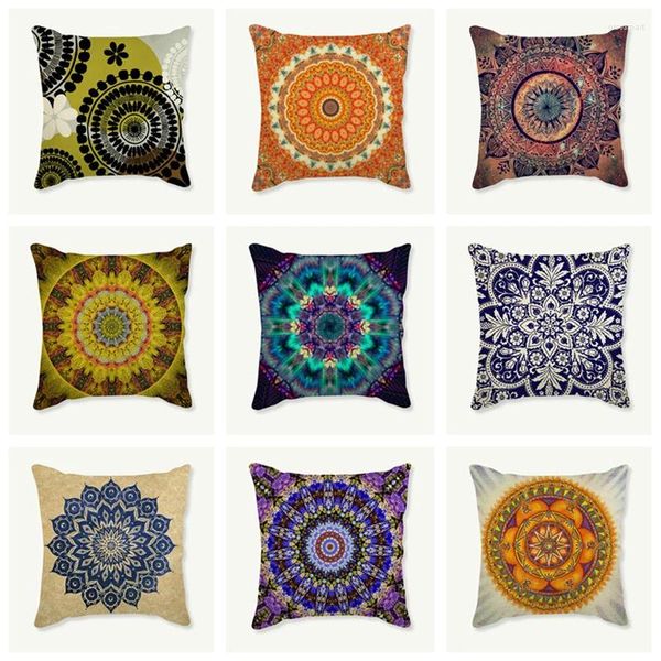 Cuscino mandala mobile cerchio geometria geometria cover decorazione auto decorazione casa divano cuscino decorativo 45x45cm