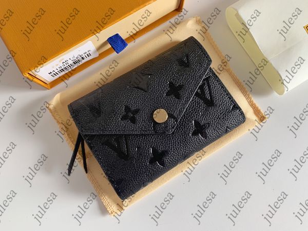 Luxury Real Leather 10A Victorine Wallet Credit Credit Card Case Designer Wordets Women Classic Men Stavety Flap Wallet Coin Coin Pulses Key Bouch M41938