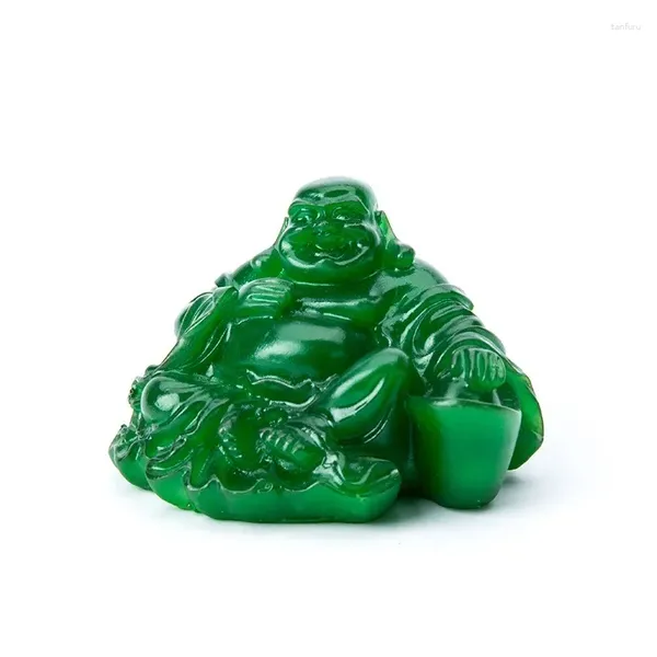 Tee Haustiere Harzfarbe ändern Jade Buddha Haustier x Set Ornamente