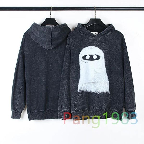 Erkek Hoodies Street Retro Arnodefrance Karikatür Maskeli Hoodie Erkekler Kadın Yüksek Kaliteli Yıkanmış Aşınmış Sweatshirt Döngü Kumaş Külot