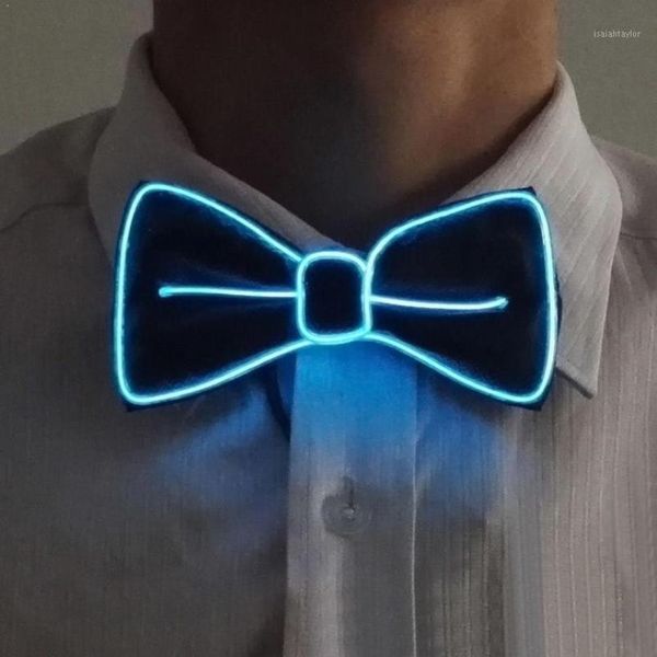 Bow Ties LED Kravat Mevcut Yanıp sönen El Bowtie Partisi Erkek Hediye Malzemeleri Evlilik Işığı K4R51 230L