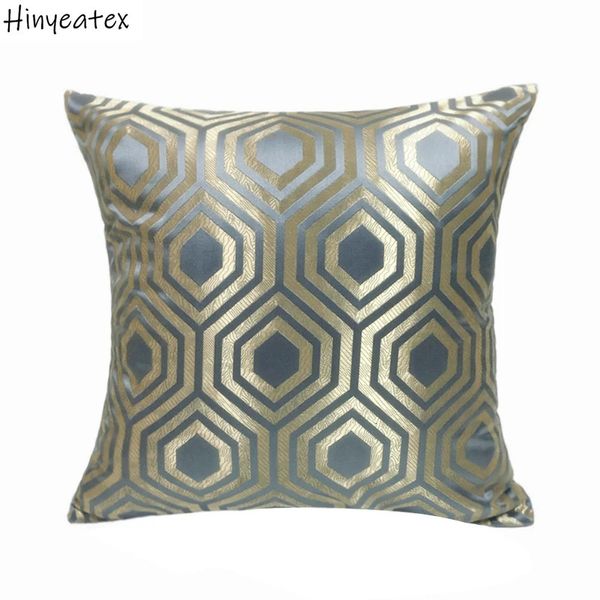 Almofadas geométricas contemporâneas cinza azul bEIGE Jacquard Toca de almofada Caso de presente decorativo quadrado 45 x 45 cm VENDA POR PC 240430