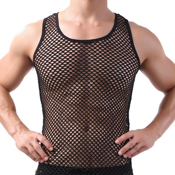 Erkekler See Fanjiz Gay Giyim Naylon Mesh Gömlek Sear Long Sleeves Tişörtünü Görmek Seksi Şeffaf İç çamaşırı 240429