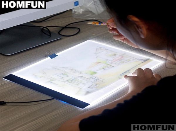 Homfun Ultrathin 35mm A4 LED Light Tablet Pad Aplicação ao Euukauususb Plug Bordado de diamante Pintura de diamante Cross Stitch 20126816519