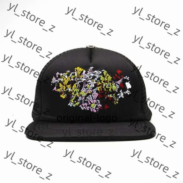 Chrome Hat Baseball Flor Hearts Hat Hat Mens Snapbacks Chapéus azuis High Women Women Black Quality Chrome Capt Designer Brand Caps 8053