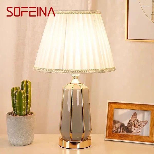 Lampade da tavolo SoFeina Ceramica contemporanea Lampada lussuosa soggiorno camera da letto scrivania luce el ingegneria luci decorative