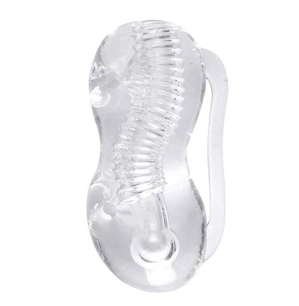 Allenatore del pene in silicone trasparente maschio maschio maschio tasca figa masturbazione elastica coppa sesso per uomini 07011220311