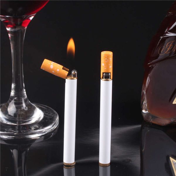 Оптовая мини -сигаретная форма более легкая творческая личность Новая уникальная креативная шлифовальная руль открытый пламя светлее