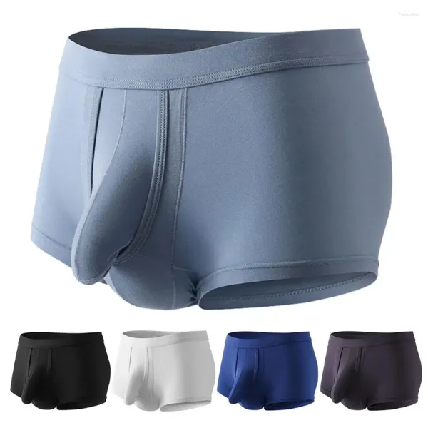 MUITOPANTES Men Boxer Briefs homens elásticos macios com elefante design nariz