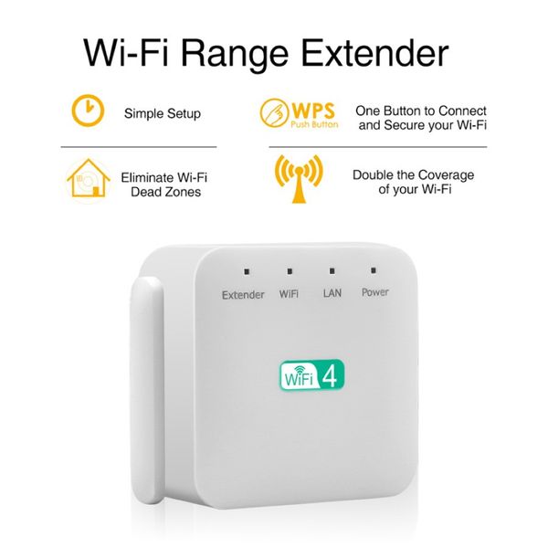 300 Мбит / с Wi -Fi Expander Router Repeater 2 4GHZ Диапазон разгибания беспроводных ретрансляторов усилителей усилителей усилителей.