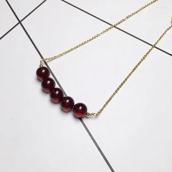 Catene da 7 mm collana di perle a sangue puro